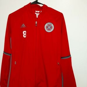 Adidas Red & Grey Sports Jacket